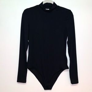 Black H&M Mockneck Bodysuit